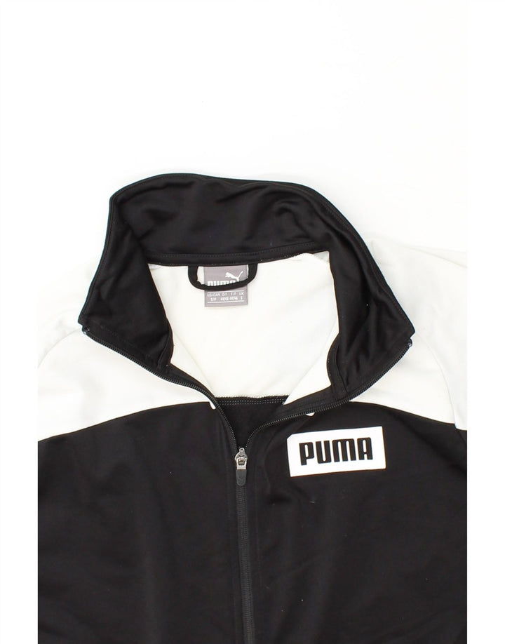 PUMA Mens Tracksuit Top Jacket Small Black Colourblock Polyester Vintage Puma and Second-Hand Puma from Messina Hembry 