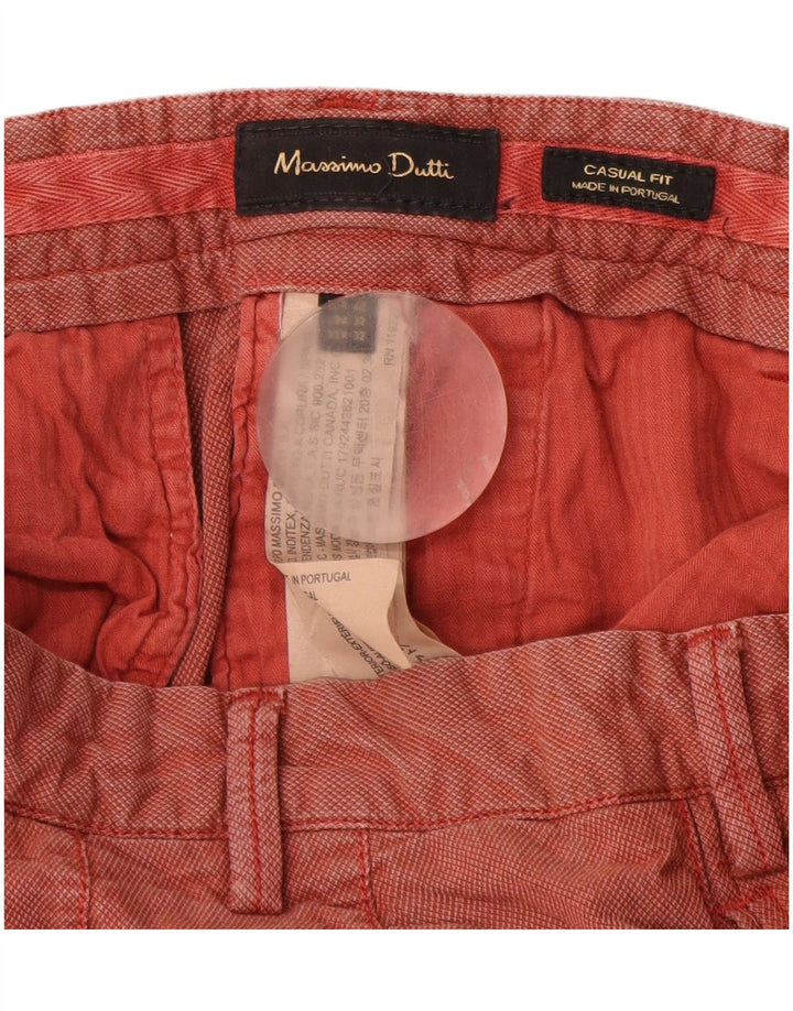 Мужские повседневные брюки-чиносы MASSIMO DUTTI EU 42, большие W32 L32, красные