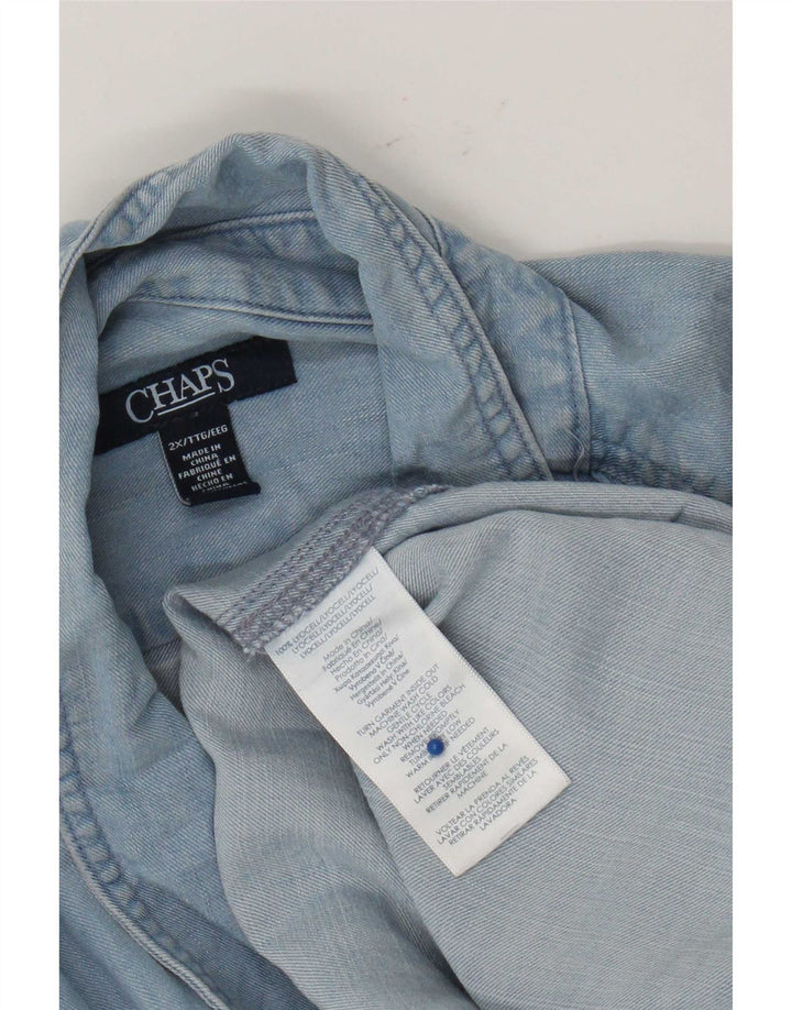 Женская джинсовая рубашка Chaps UK 20 2XL синяя из лиоцелла