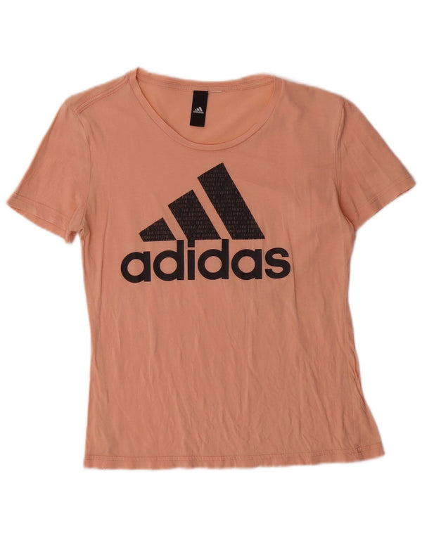 Женская футболка с рисунком Adidas Top UK 10, маленькая розовая