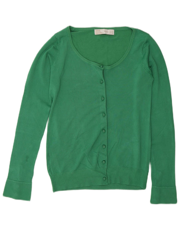 Женский кардиган Zara UK 12, средний зеленый вискоза