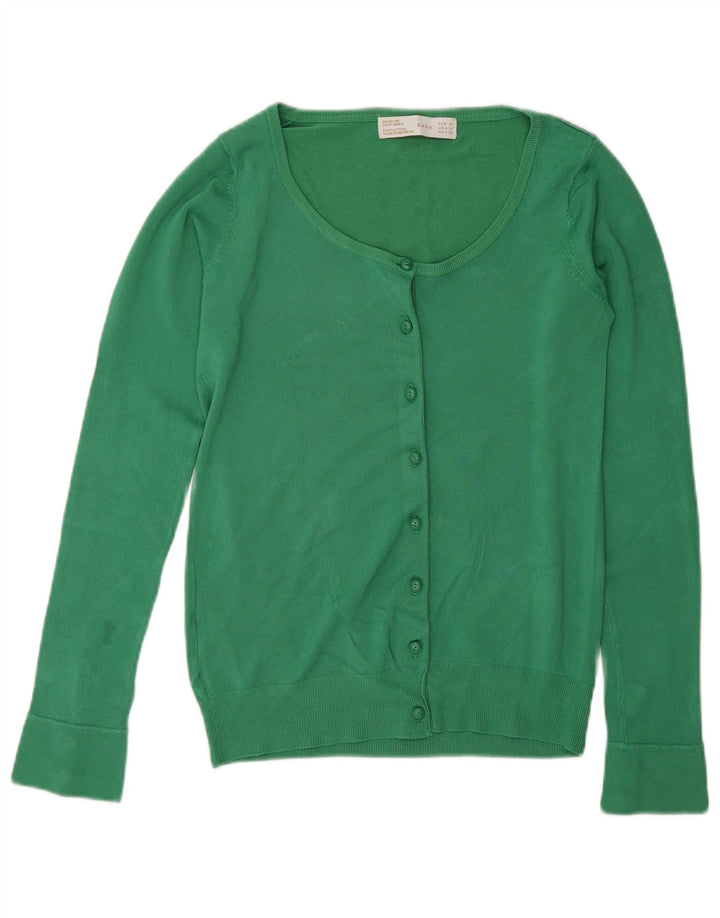 Женский кардиган Zara UK 12, средний зеленый вискоза