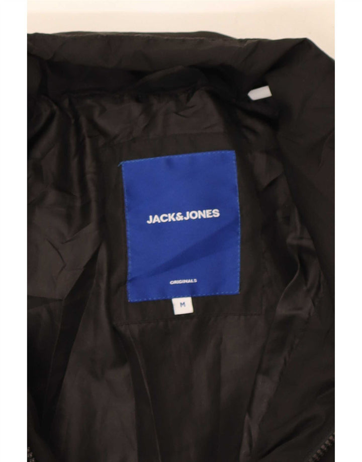 Мужская стеганая куртка Jack & Jones UK 38, средний черный полиэстер