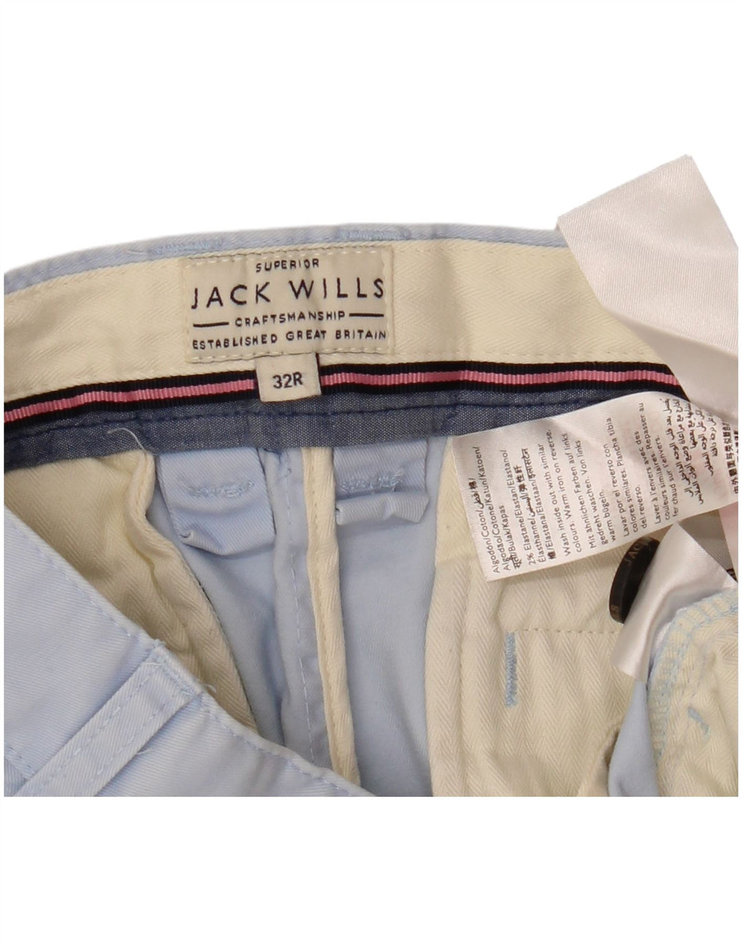 Мужские шорты чинос JACK WILLS W32, средний синий хлопок