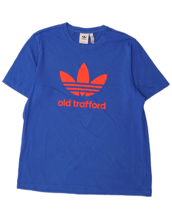 Мужская футболка Adidas Manchester United с рисунком Top XL, синяя, хлопок