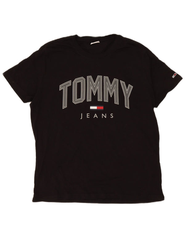Tommy Hilfiger Мужская футболка с рисунком Top XL Черный хлопок