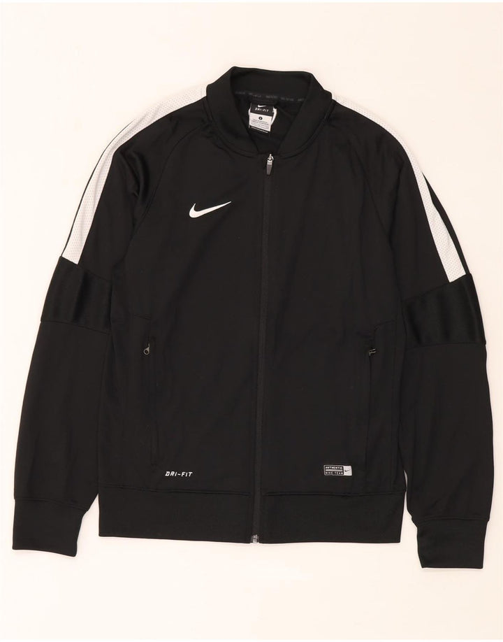 Мужская спортивная куртка Nike Dri Fit, маленькая черная полиэстер с цветными блоками