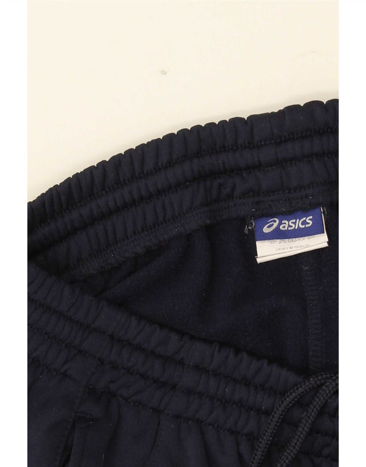 Мужские спортивные брюки с рисунком Asics, брюки для бега, средний темно-синий, полиэстер