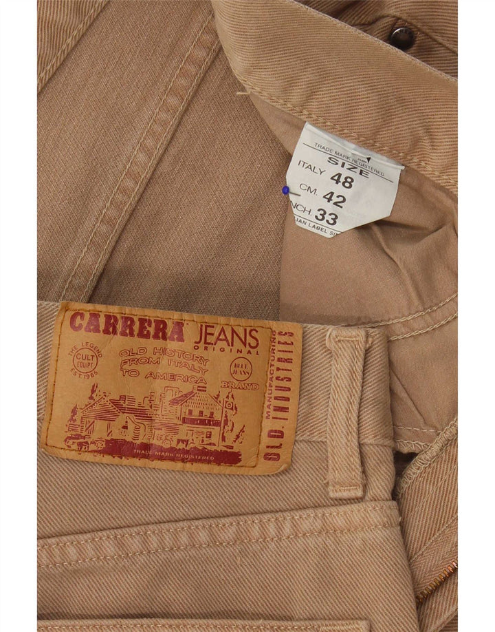 Мужские прямые джинсы Carrera W33 L29, бежевый хлопок