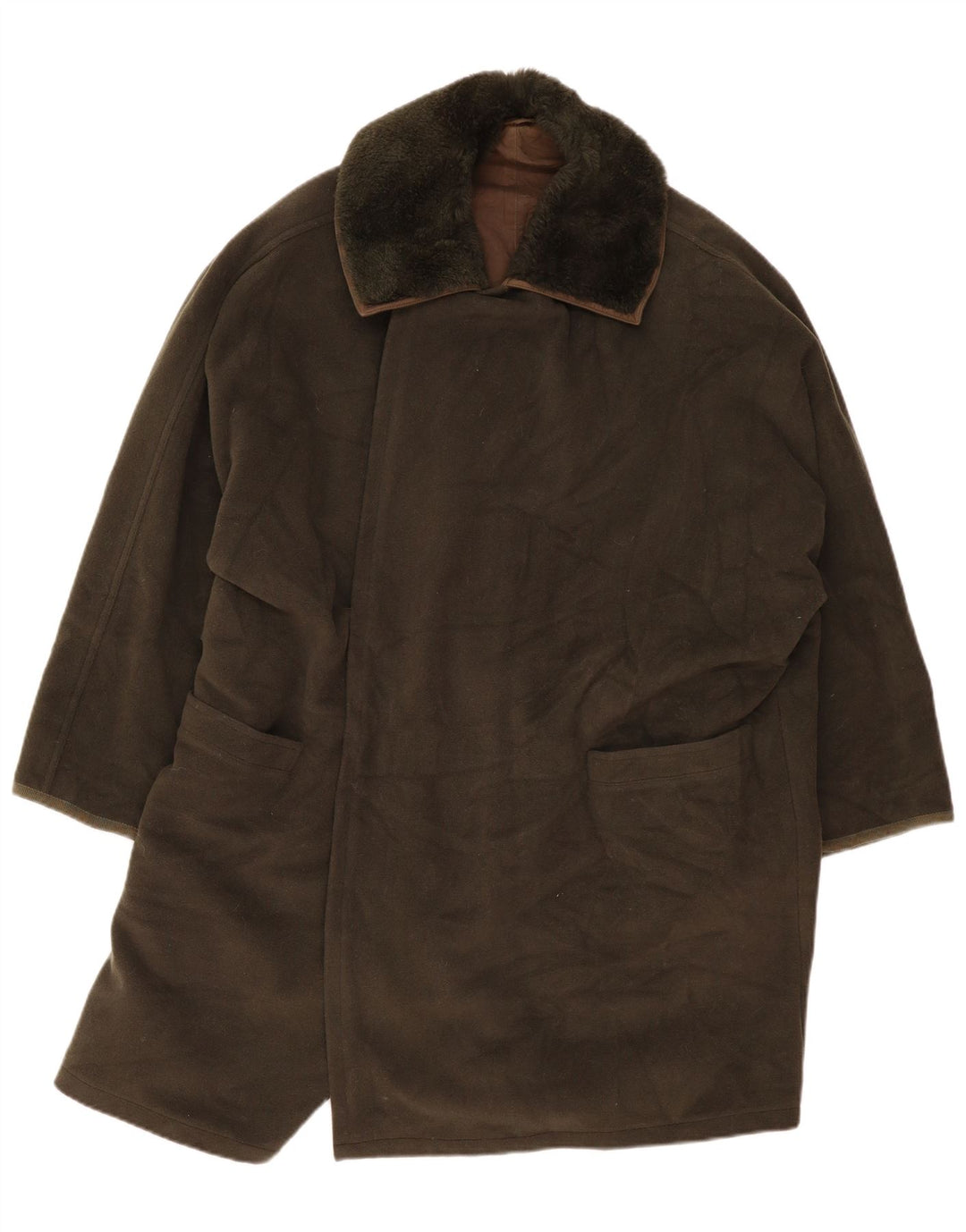 Винтажное мужское пальто UK 44 2XL цвета хаки