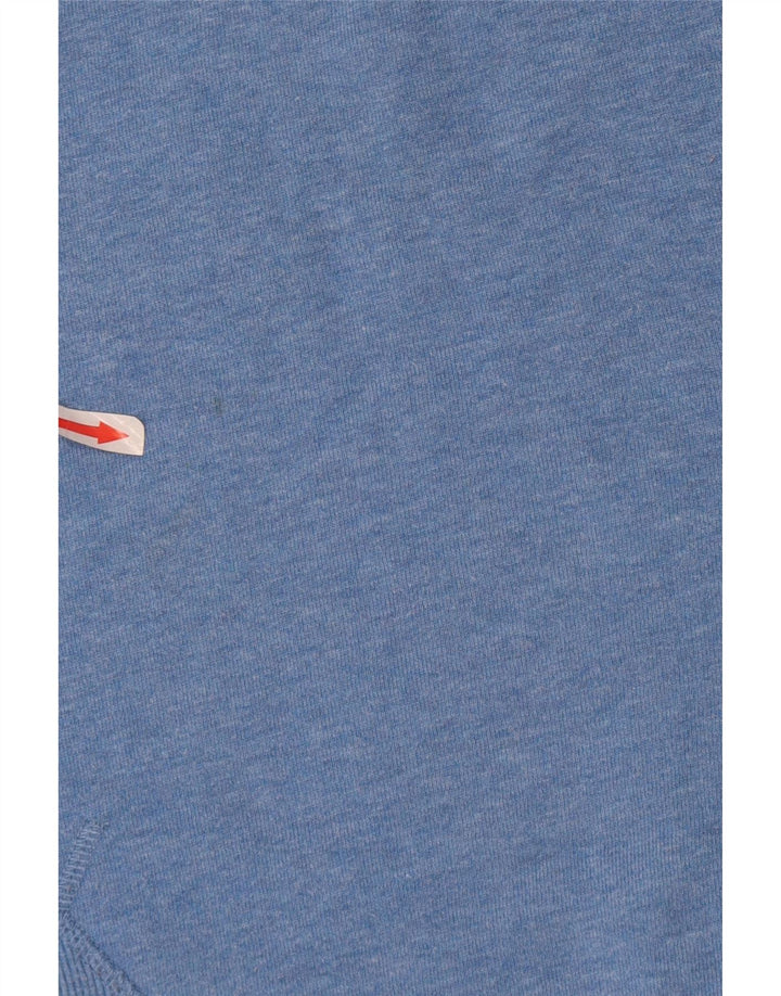 Crew Clothing Мужской свитер-джемпер из хлопка среднего синего цвета