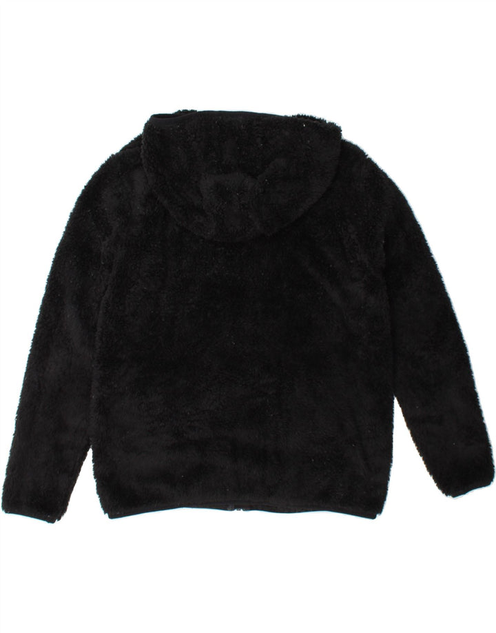 EDDIE BAUER Womens Hooded Fleece Jacket UK 14 Medium Black Polyester Vintage Eddie Bauer and Second-Hand Eddie Bauer from Messina Hembry 