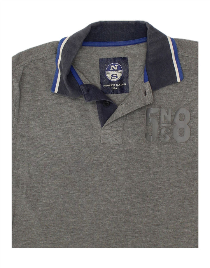 NORTH SAILS Mens Polo Shirt Small Grey Cotton Vintage North Sails and Second-Hand North Sails from Messina Hembry 