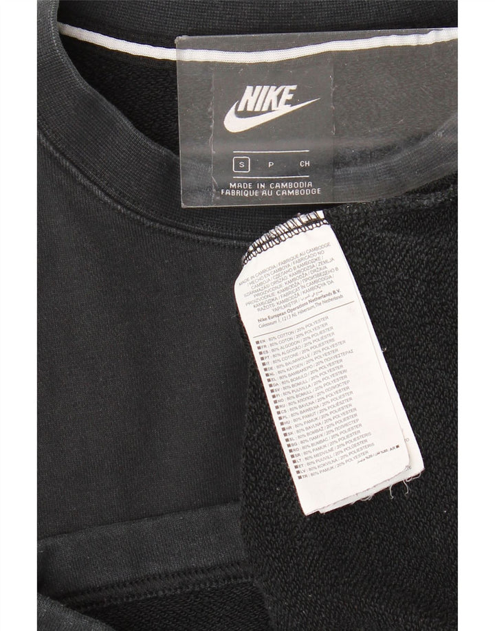 Мужской свитшот с рисунком NIKE, маленький черный хлопковый джемпер