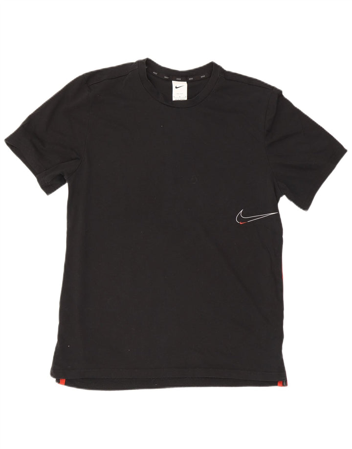 Мужская футболка Nike с графическим рисунком, средний черный, хлопок с цветными блоками