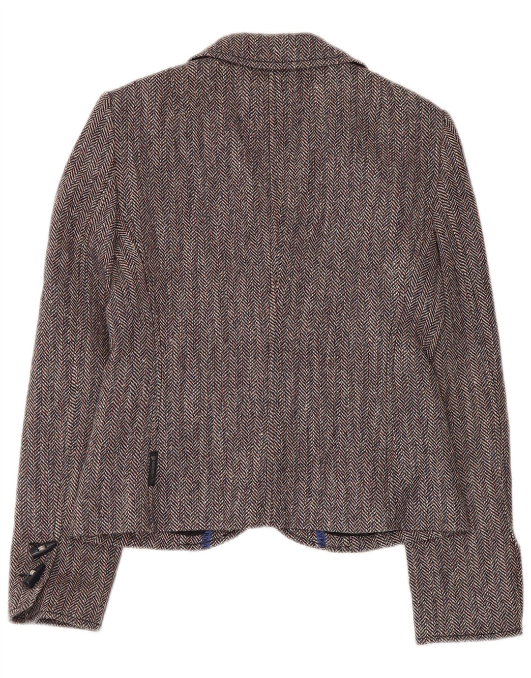 ARMANI JEANS Женский пиджак на 4 пуговицах IT 42 Средний Серый В Елочку