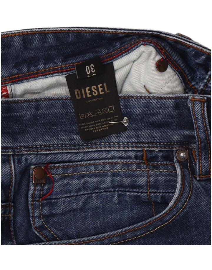 Мужские прямые джинсы Diesel W34 L30 синие, хлопок