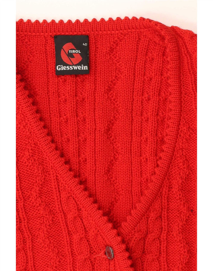 Женский укороченный кардиган без рукавов Giesswein EU 40, средний красный, шерсть