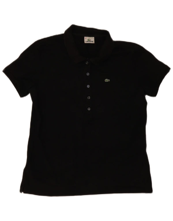 Женская рубашка поло Lacoste, размер 48 XL, черный хлопок
