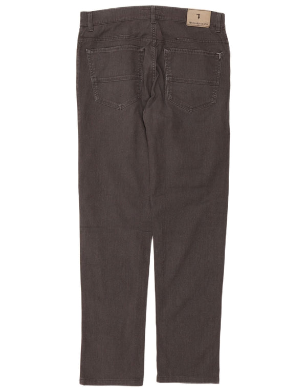 Trussardi Мужские прямые повседневные брюки IT 46 Small W32 L31 Серый хлопок