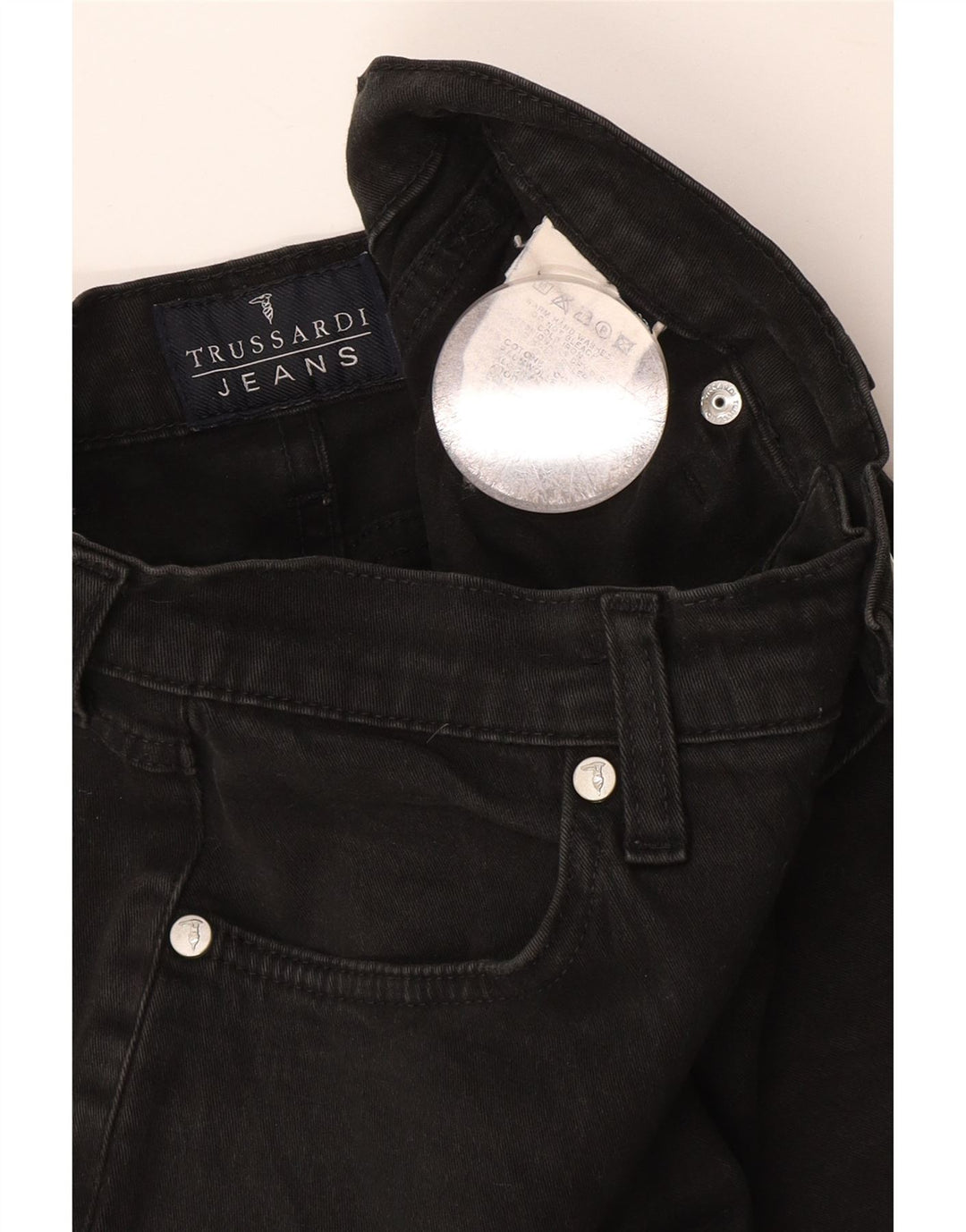 Женские прямые джинсы Trussardi W26 L30 серые, хлопок