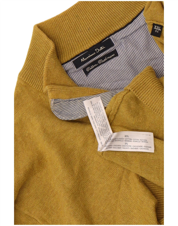 Мужской свитер Massimo Dutti с воротником на молнии 2XL, желтый хлопок