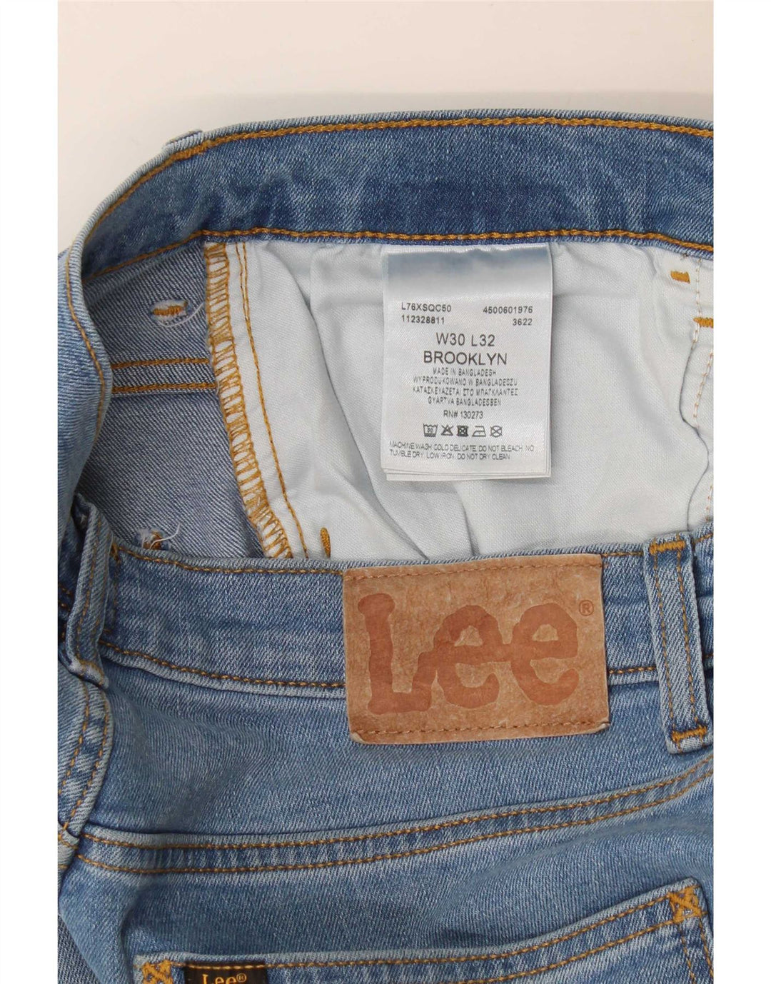 Мужские прямые джинсы Lee Brooklyn W30 L32, синий хлопок