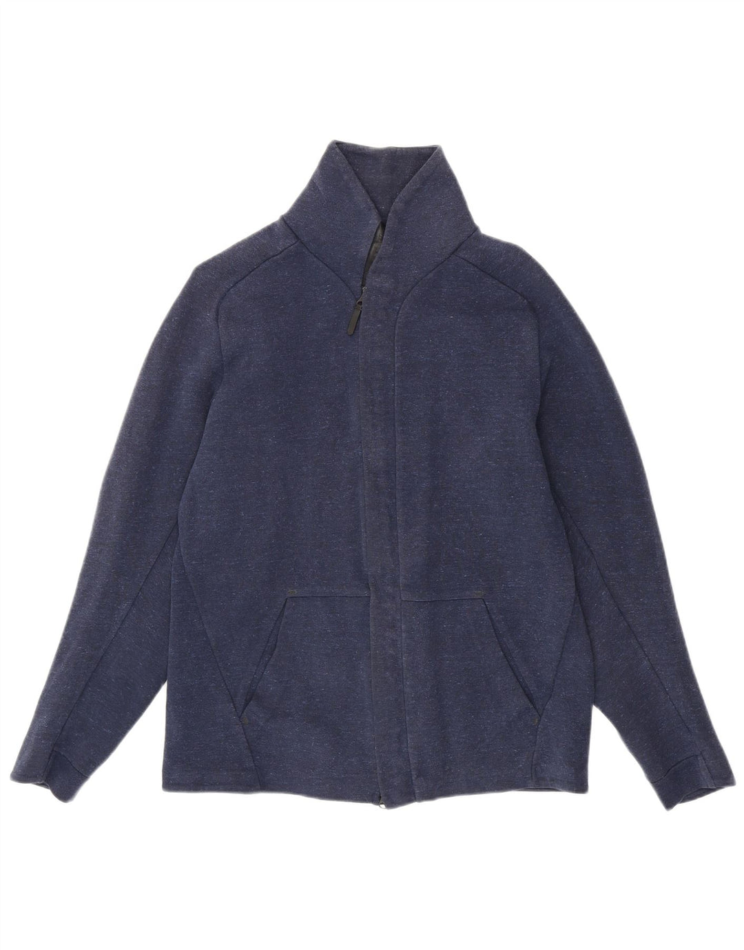 Мужская спортивная куртка Nike среднего размера, темно-синяя, хлопковая