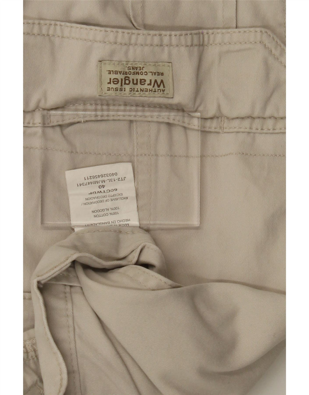 WRANGLER Mens Cargo Shorts W40 XL Beige Cotton Vintage Wrangler and Second-Hand Wrangler from Messina Hembry 