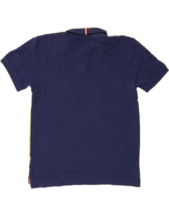 TOMMY HILFIGER Mens Regular Fit Polo Shirt 2XL Multicoloured Colourblock Vintage Tommy Hilfiger and Second-Hand Tommy Hilfiger from Messina Hembry 