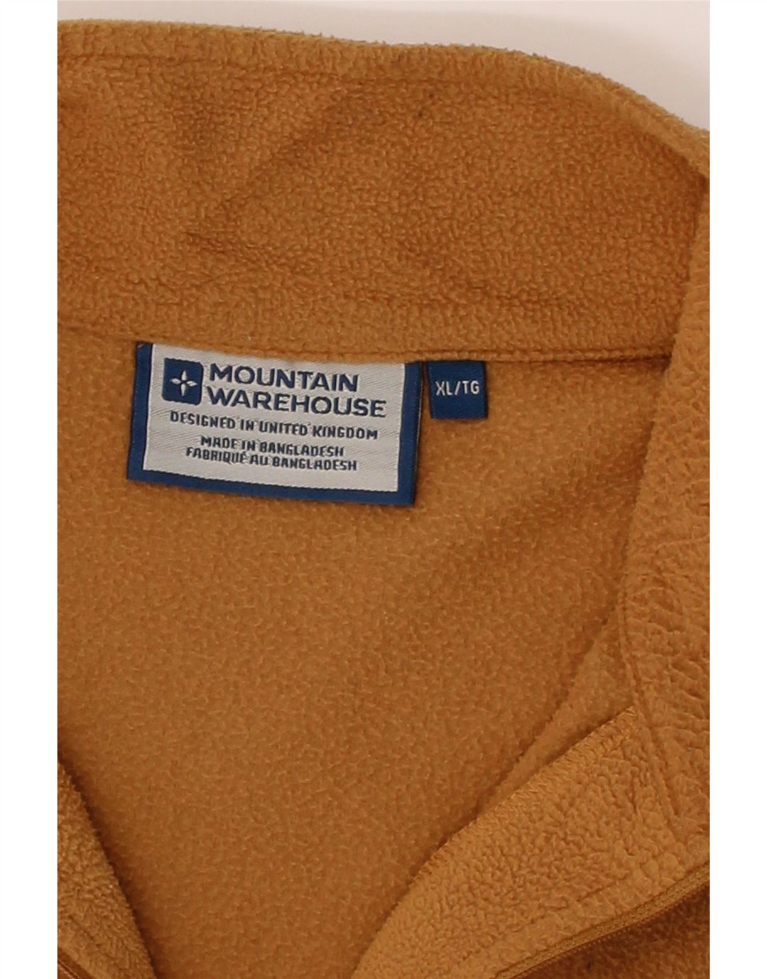MOUNTAIN WAREHOUSE Mens Zip Neck Fleece Jumper XL Brown Polyester Vintage Mountain Warehouse and Second-Hand Mountain Warehouse from Messina Hembry 