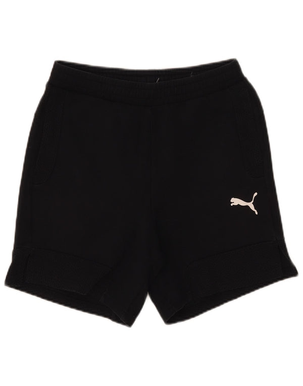 Спортивные шорты Puma для мальчиков 13-14 лет, черные хлопковые