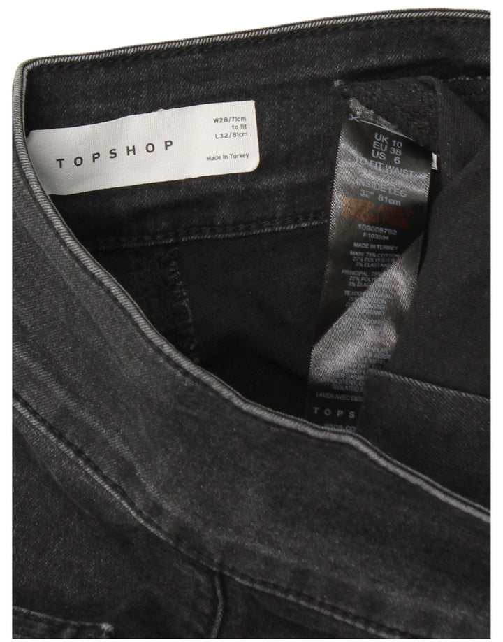 Женские расклешенные джинсы Topshop W28 L32, серый хлопок