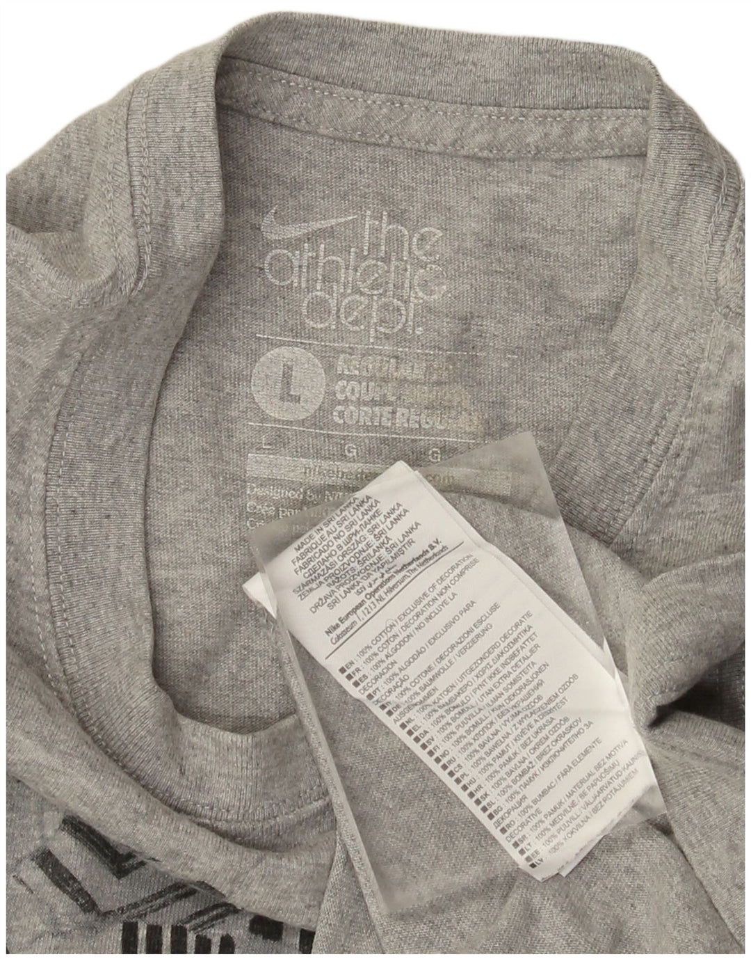 Мужская футболка обычного кроя Nike с графическим рисунком, большой серый хлопковый топ