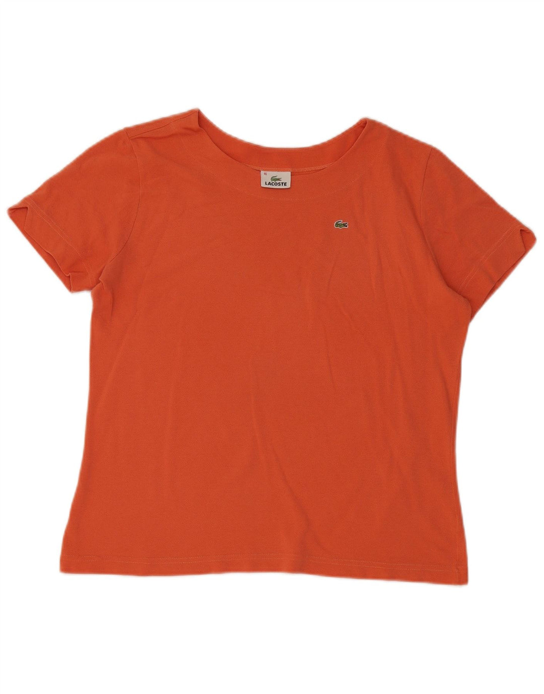 Женская футболка Lacoste, размер 46 XL, оранжевая, хлопок