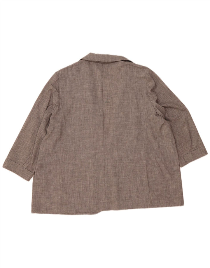 Женский открытый пиджак с рукавами 3/4 Marks & Spencer UK 24 4XL Серый