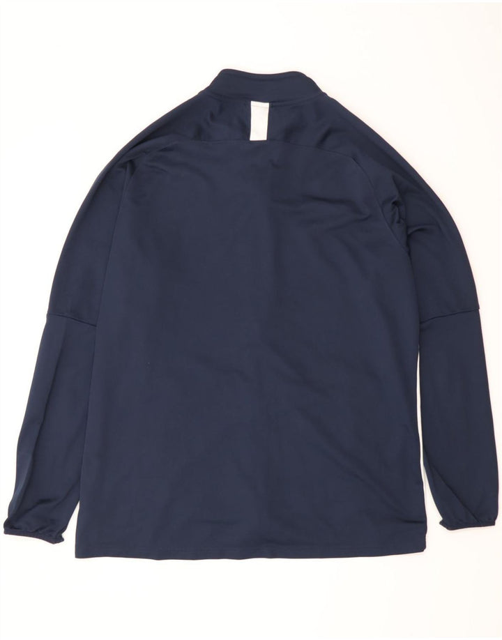 Мужская спортивная куртка Nike Dri Fit 2XL темно-синяя, полиэстер с цветными блоками