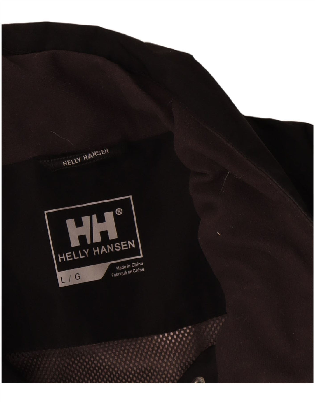 Женская дождевик с графическим рисунком Helly Hansen UK 16, большой черный полиэстер