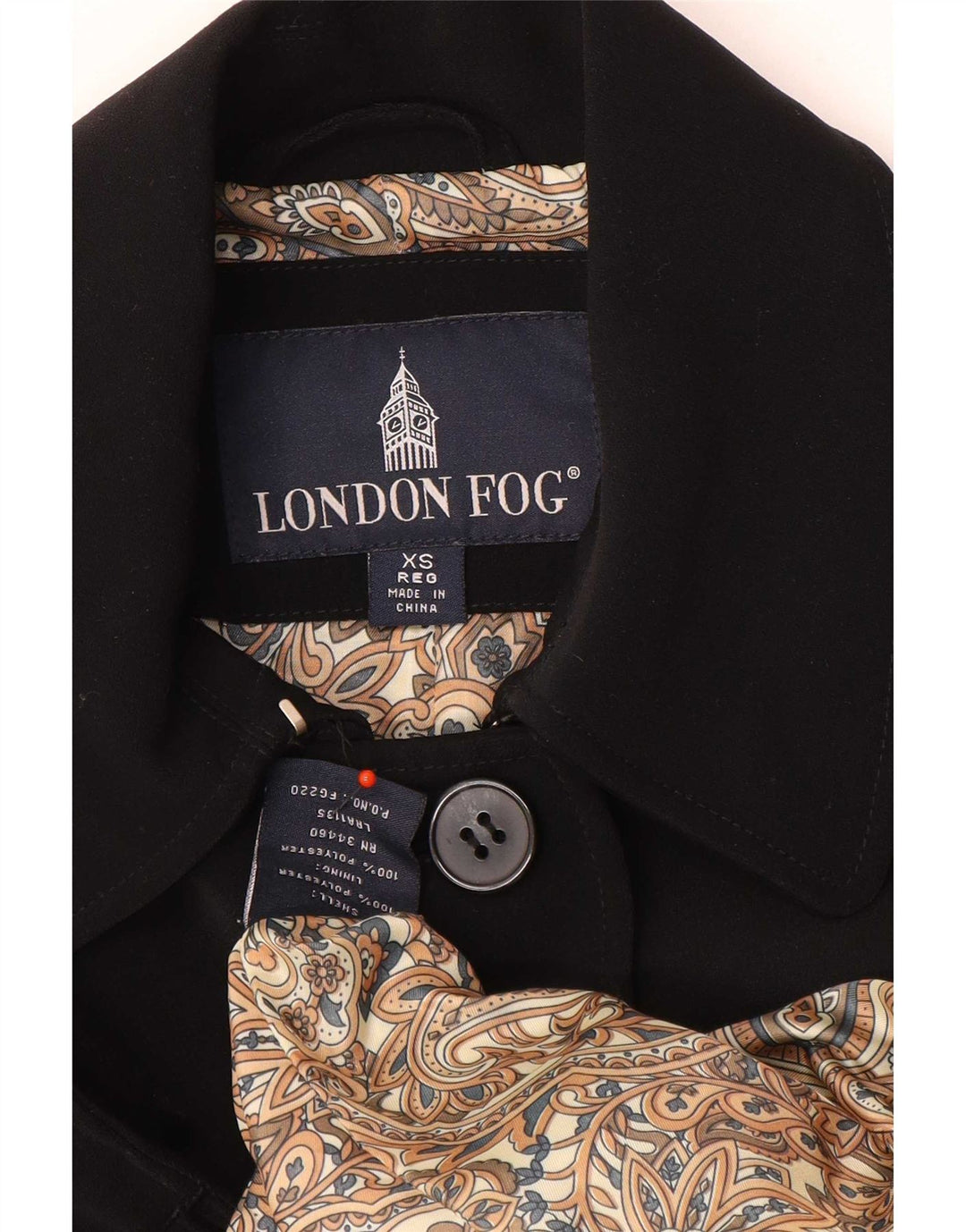 Женское пальто оверсайз London Fog UK 6 XS, черный полиэстер