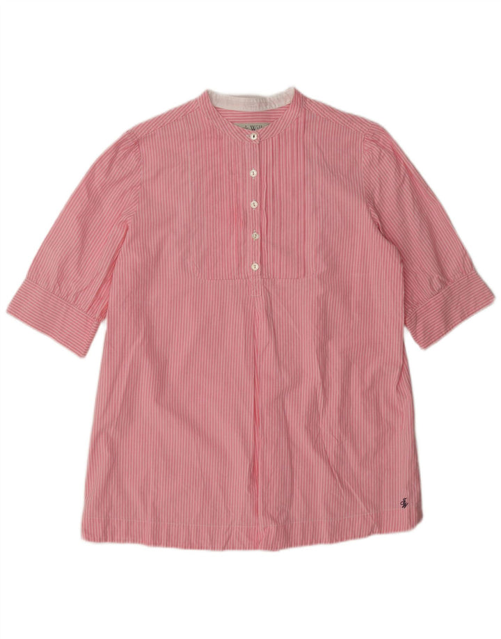 Женская пуловерная рубашка с коротким рукавом Jack Wills UK 12, средний розовый в полоску