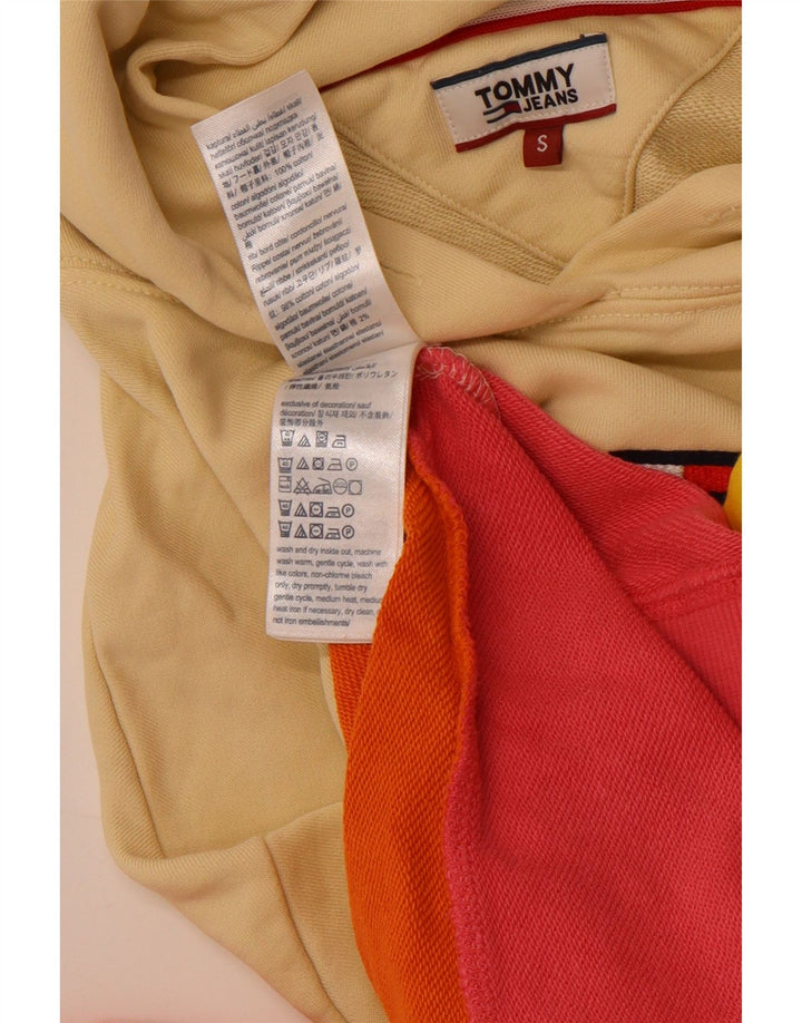 Женский джемпер с капюшоном TOMMY HILFIGER UK 10, маленький, разноцветный, с цветными блоками