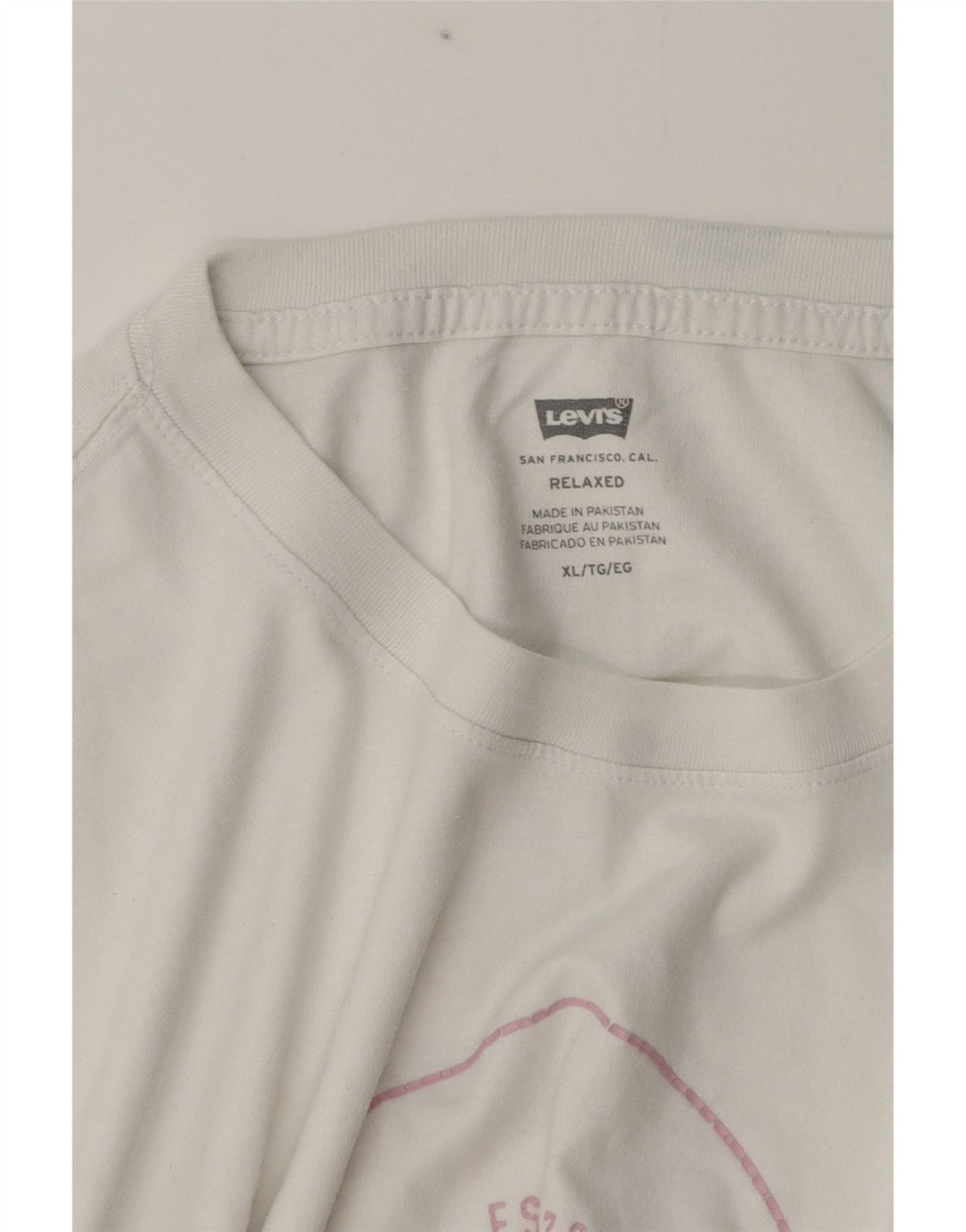 Мужская футболка с рисунком Levi's, топ XL, белый хлопок