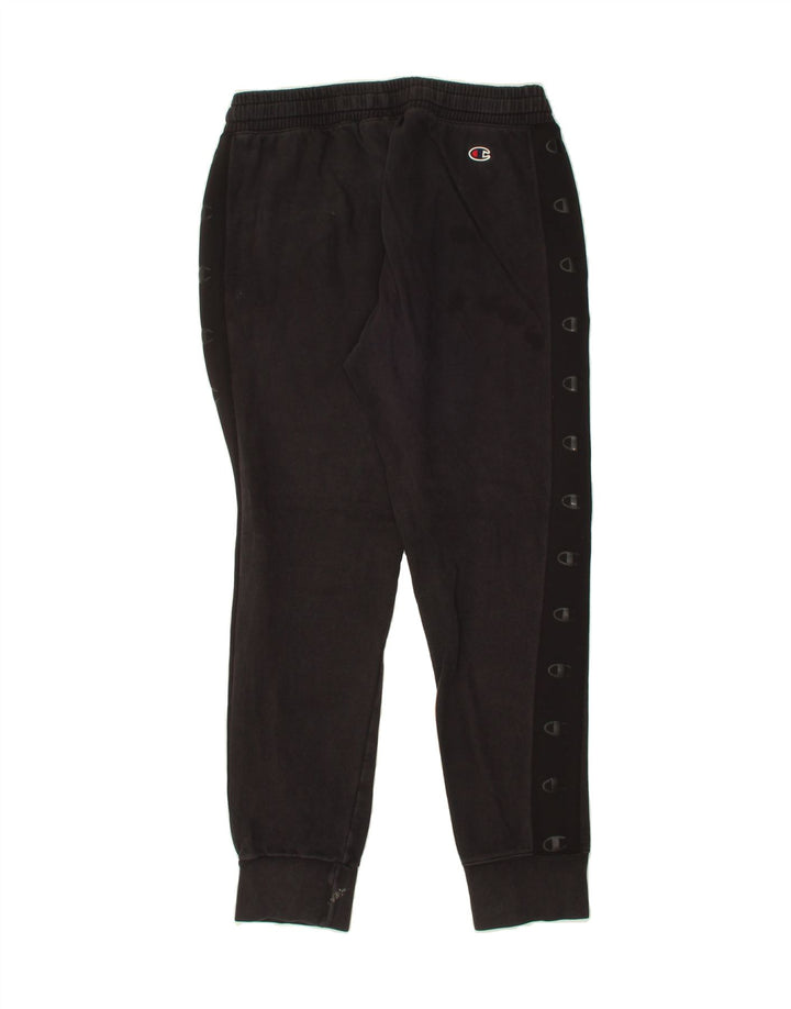 CHAMPION Mens Graphic Tracksuit Trousers Joggers Medium  Black Cotton Vintage Champion and Second-Hand Champion from Messina Hembry 