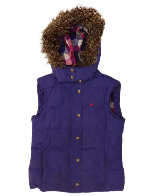 Женский утепленный жилет с капюшоном Jack Wills UK 8, маленький фиолетовый
