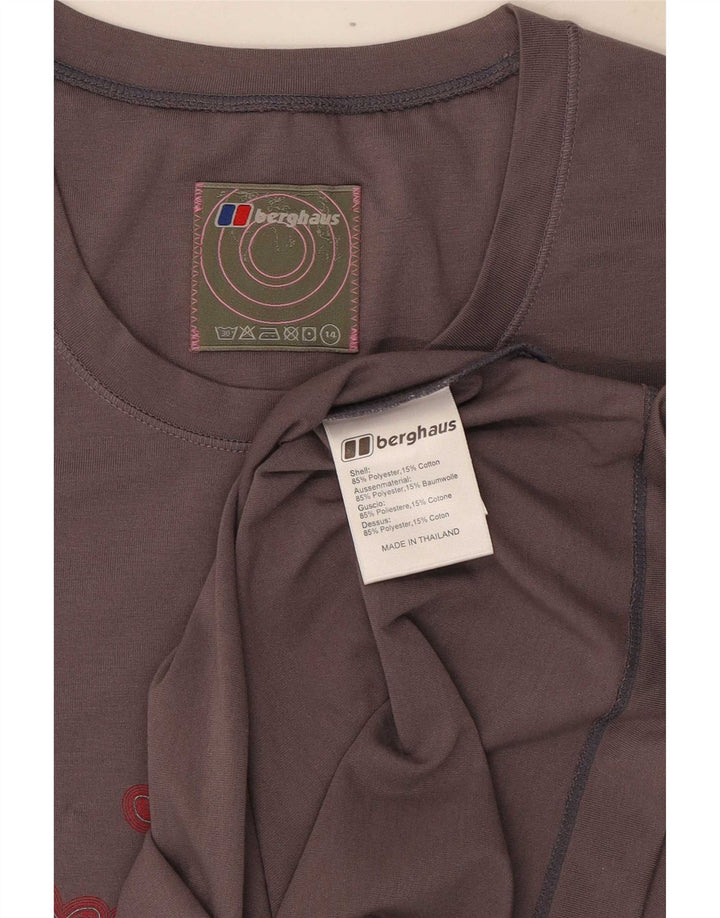 Женская футболка с рисунком Berghaus Top UK 14, средний серый полиэстер