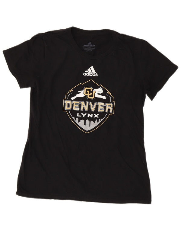 Женская футболка с рисунком Adidas Colorado Denver Lynx Top UK 12, средний черный