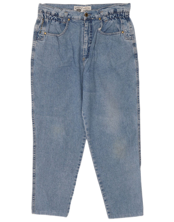 Kenny S Женские зауженные джинсы с высокой посадкой IT 42 Medium W30 L26 Синий хлопок