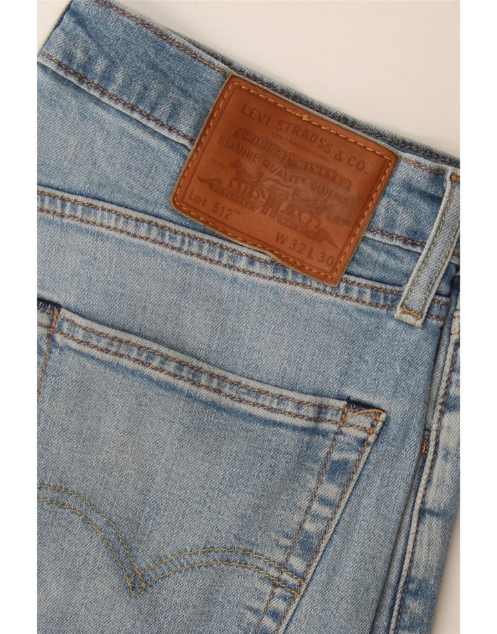 Мужские зауженные зауженные джинсы Levi's 512 W32 L30 синие, хлопок