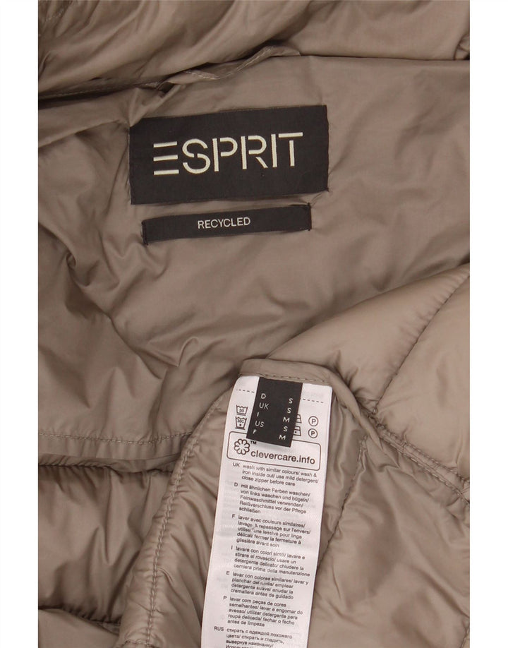 ESPRIT Женский Пуховик UK 10 Маленький Бежевый Полиамид