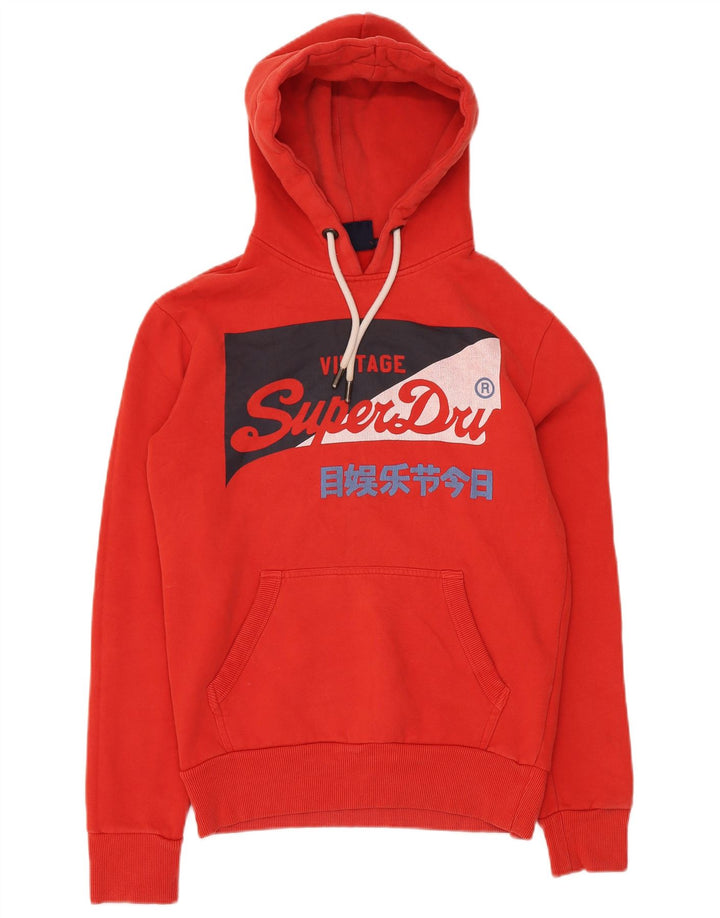 Мужской джемпер с капюшоном SUPERDRY XS, красный, хлопок